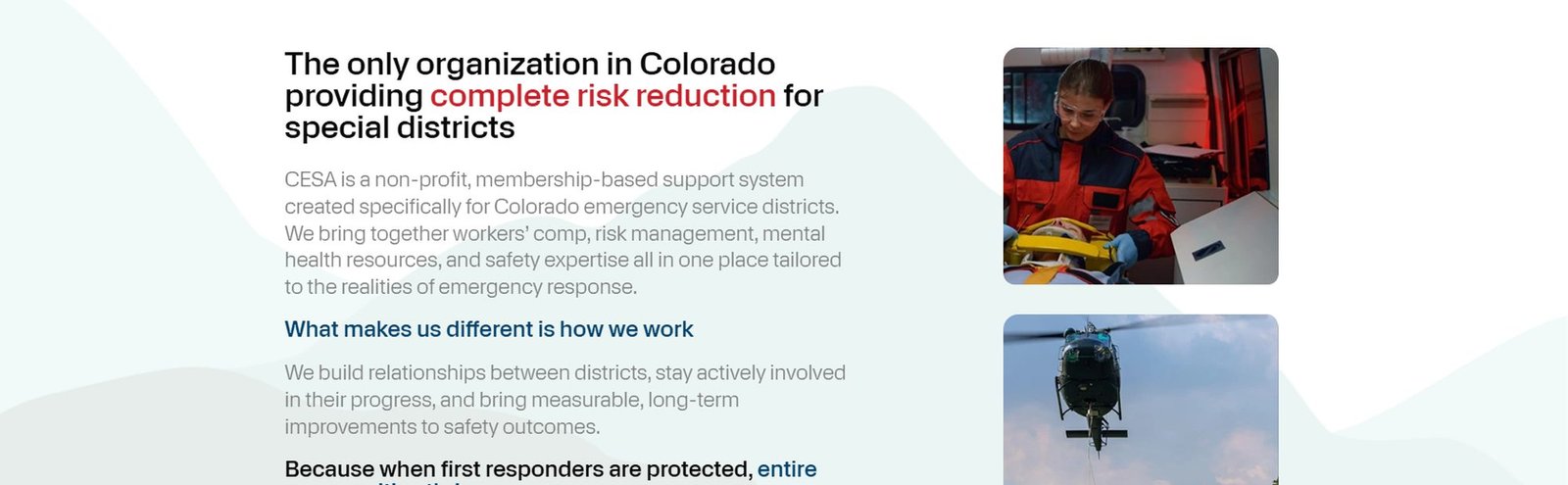 Colorado Emergency Services Association (CESA) website screenshot 3