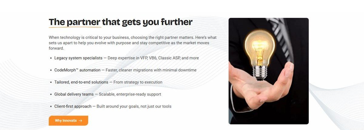 Innovatix Technology Partners website screenshot 3