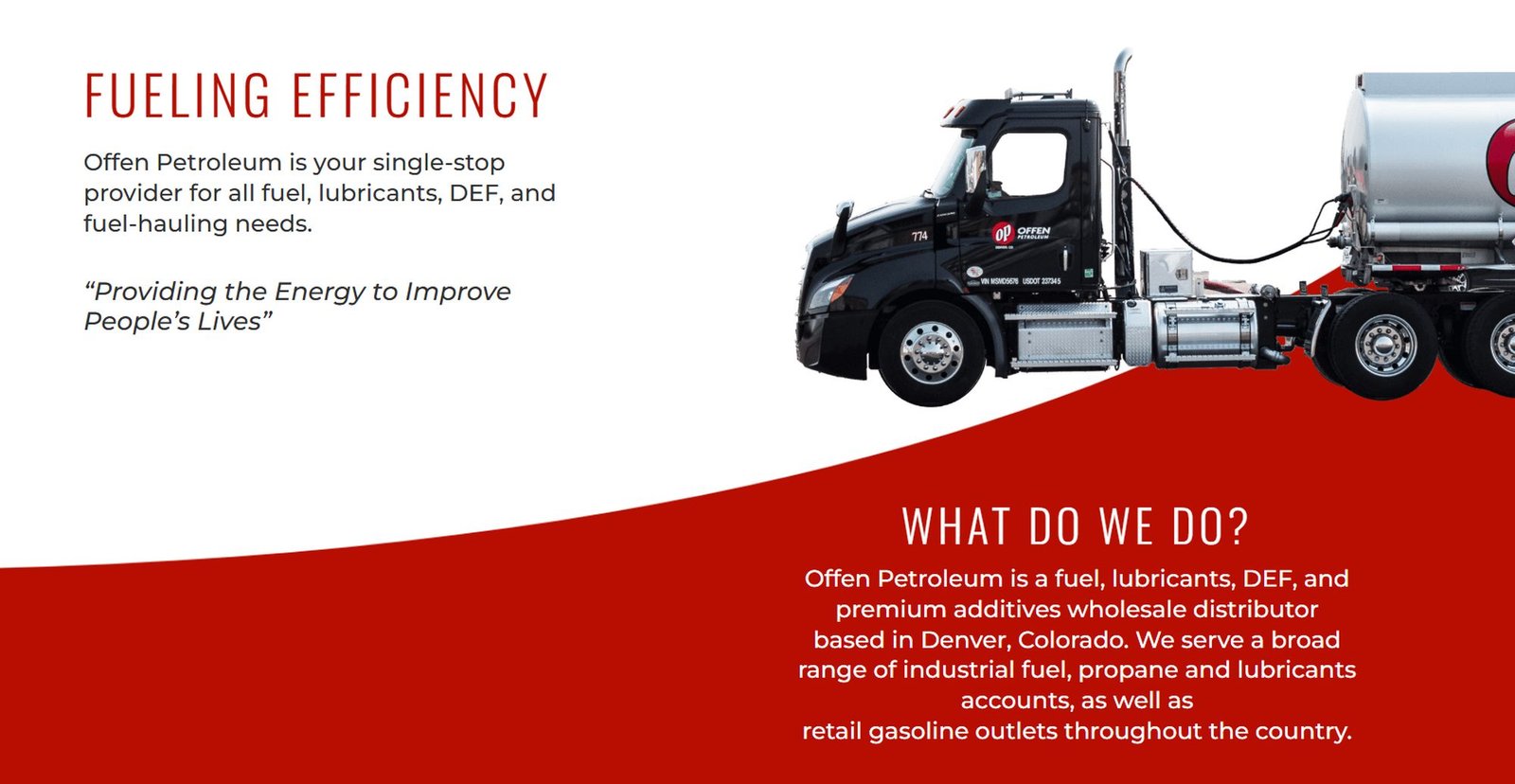 Offen Petroleum website screenshot 2