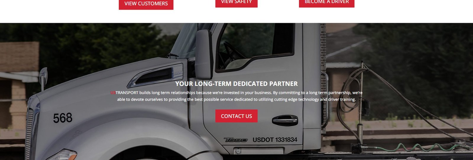 US Transport website screenshot 3