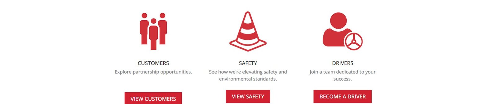 US Transport website screenshot 2