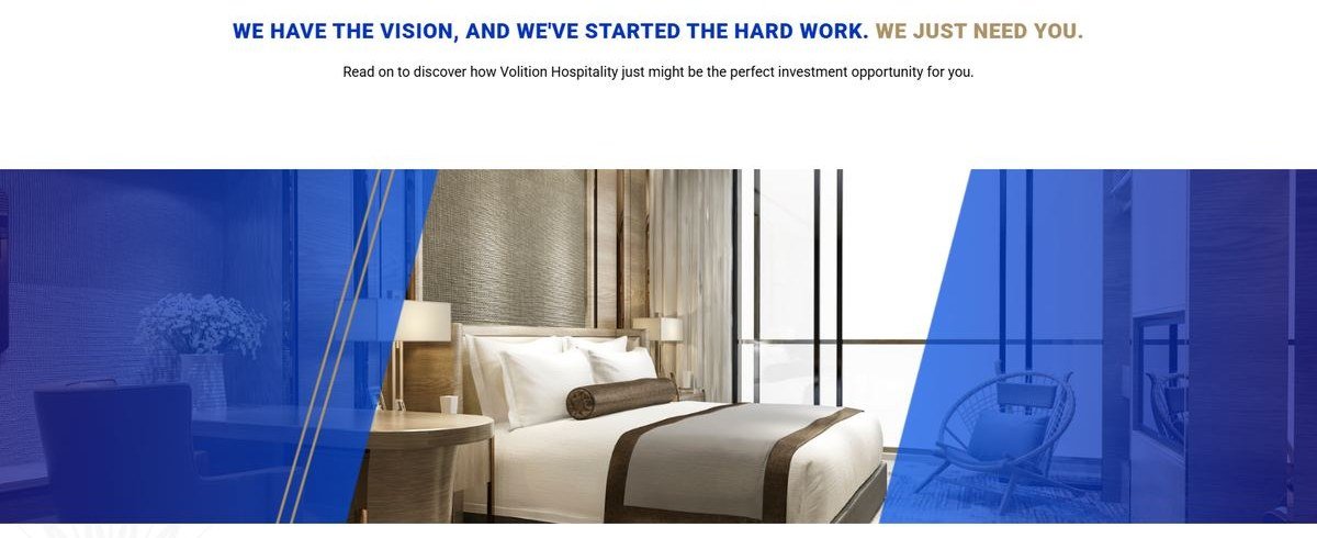 Volition Hospitality website screenshot 2