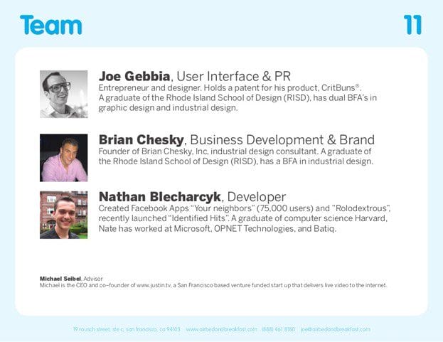 A competitive advantage slide highlights what sets you apart. Airbnb's slide focused on unique features and services, giving them a competitive edge in the market.<br />